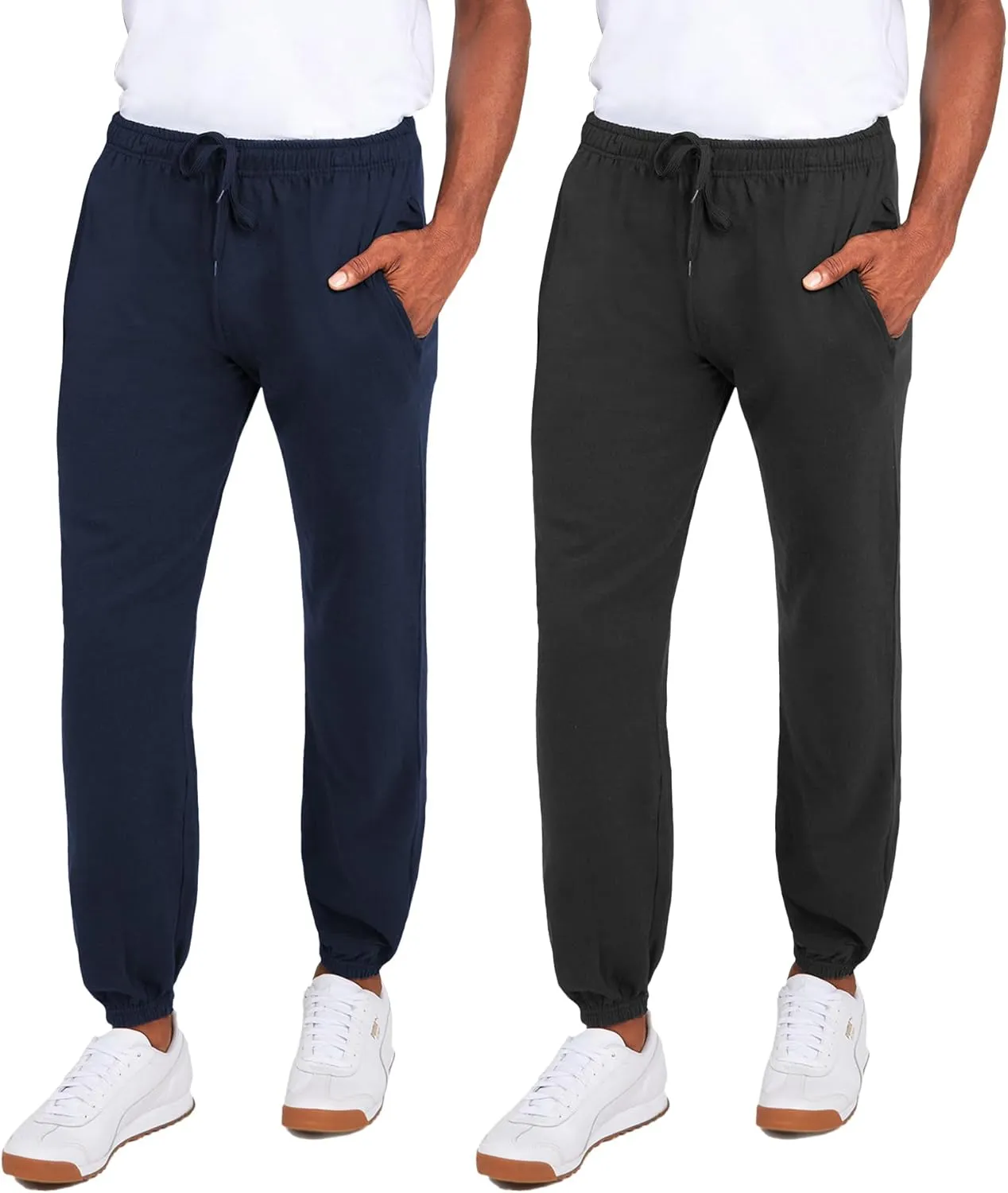 Andrew Scott Men's Fleece Joggers Pants | Multi Pack | Athletic Loose-fit Sweatpants for Workout, Running, Training