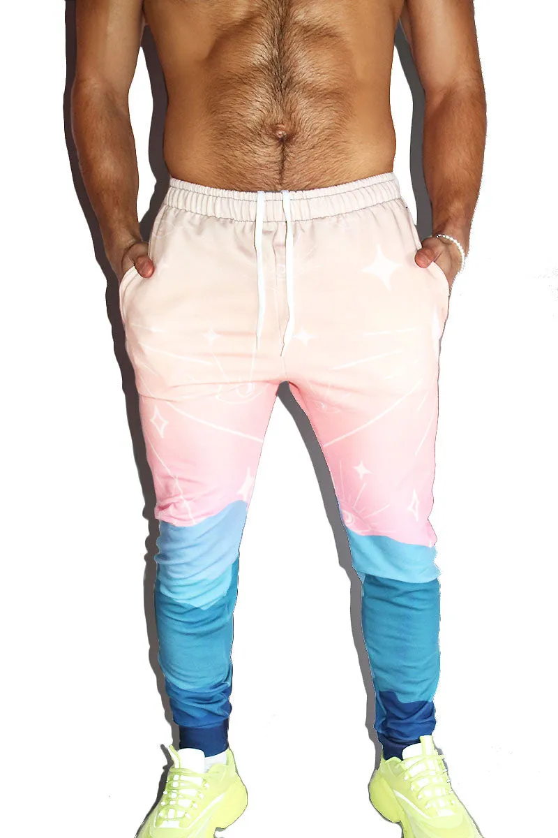 Desert Dusk All Over Print Sweatpants- Pink