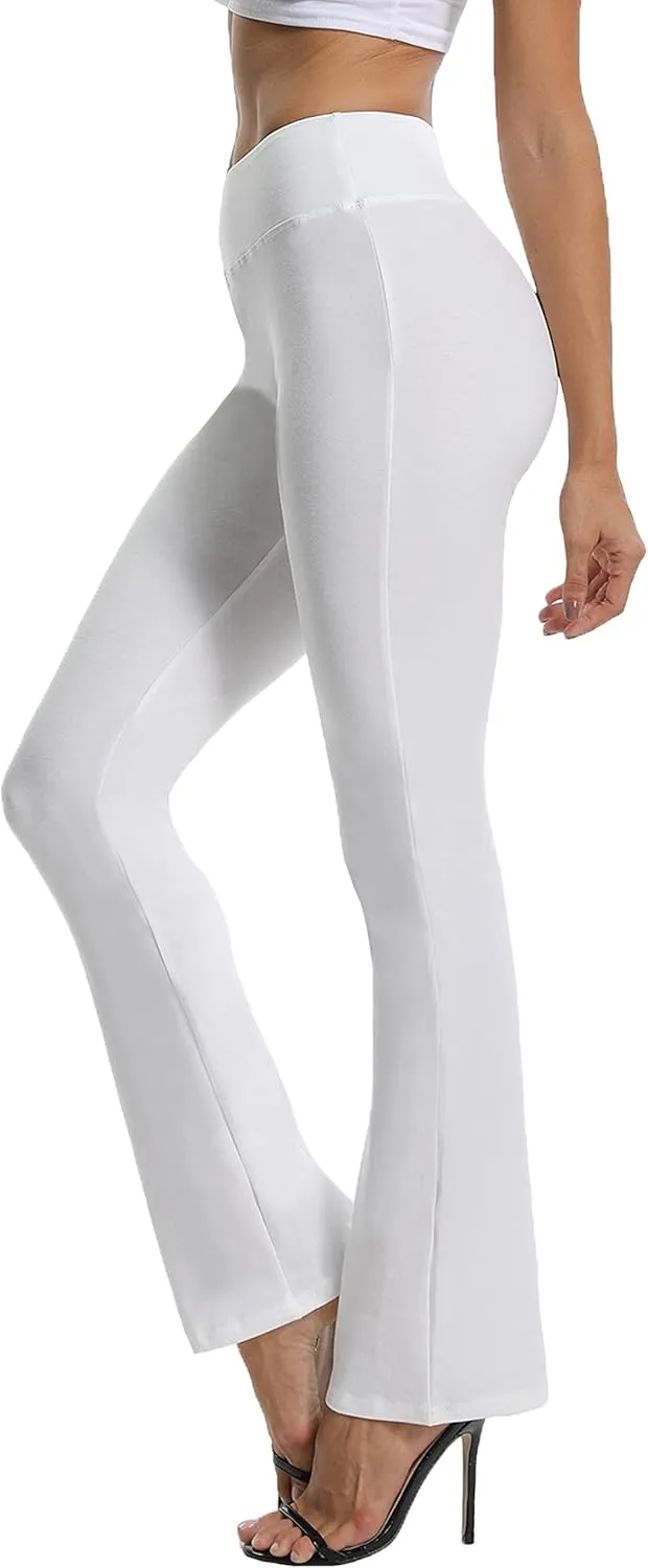 FITTOO Women's Boot Cut High Waisted Flared Yoga Pants Workout Casual Trousers