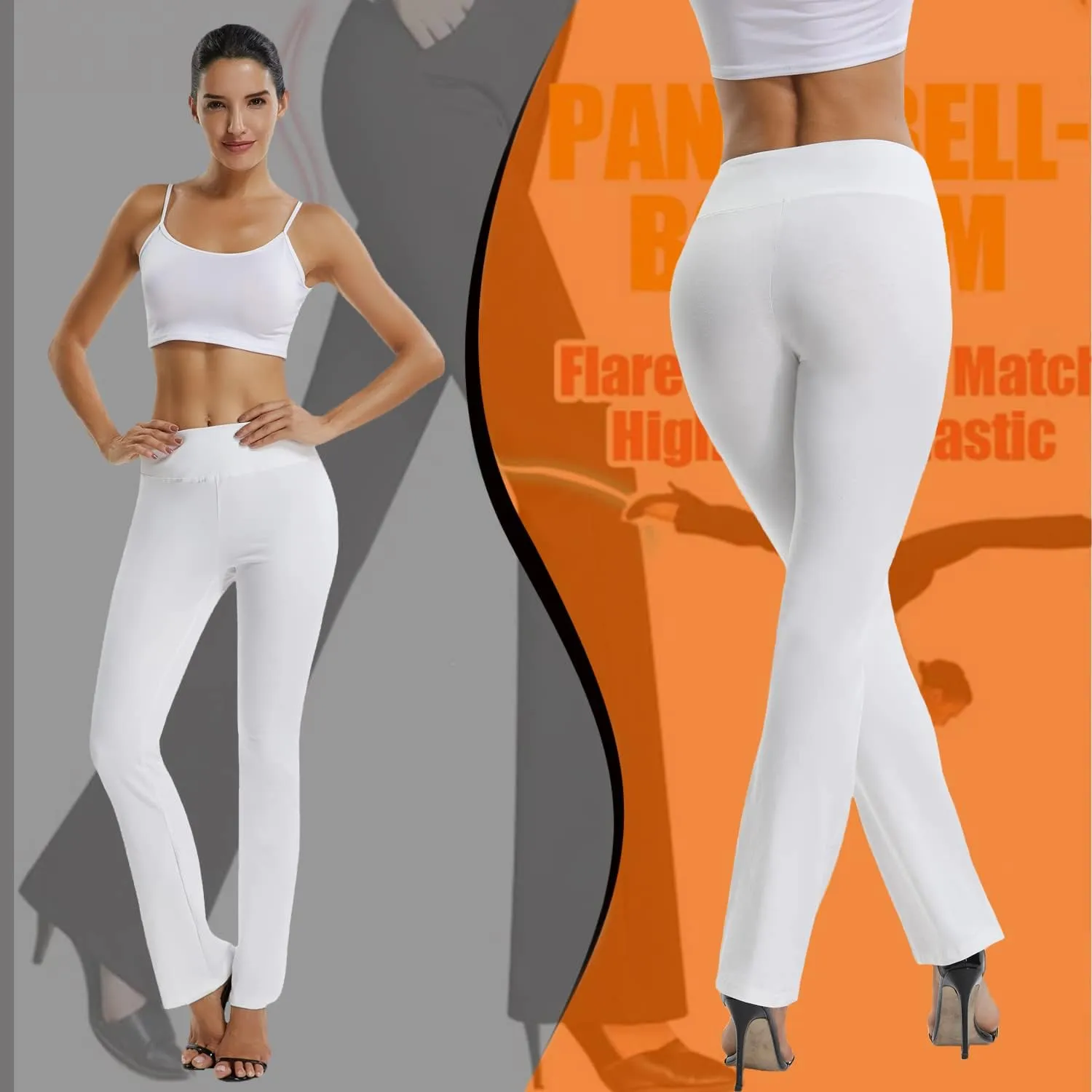 FITTOO Women's Boot Cut High Waisted Flared Yoga Pants Workout Casual Trousers