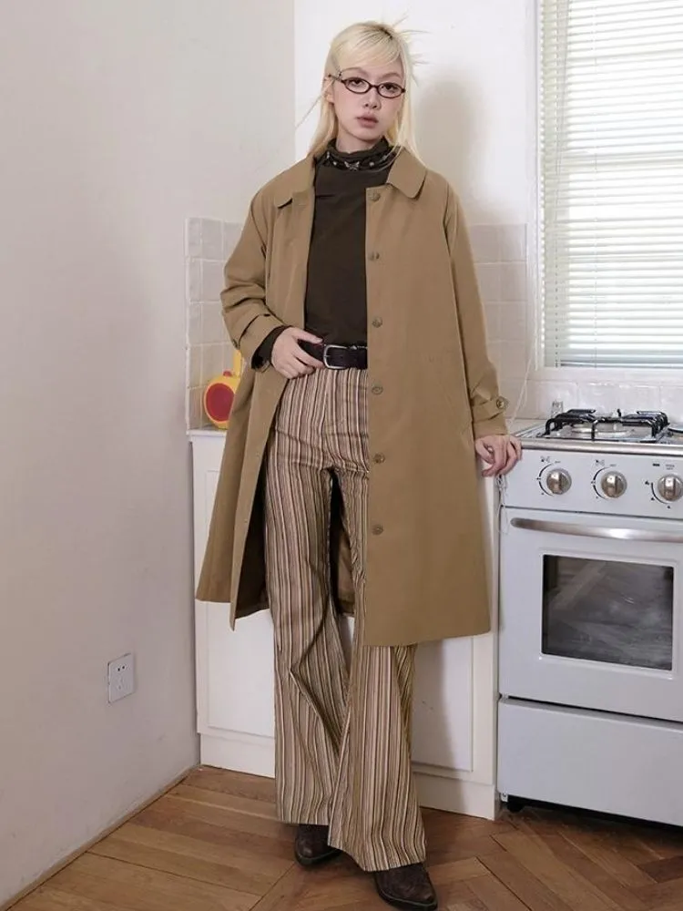 High-waisted flared trousers【s0000003503】