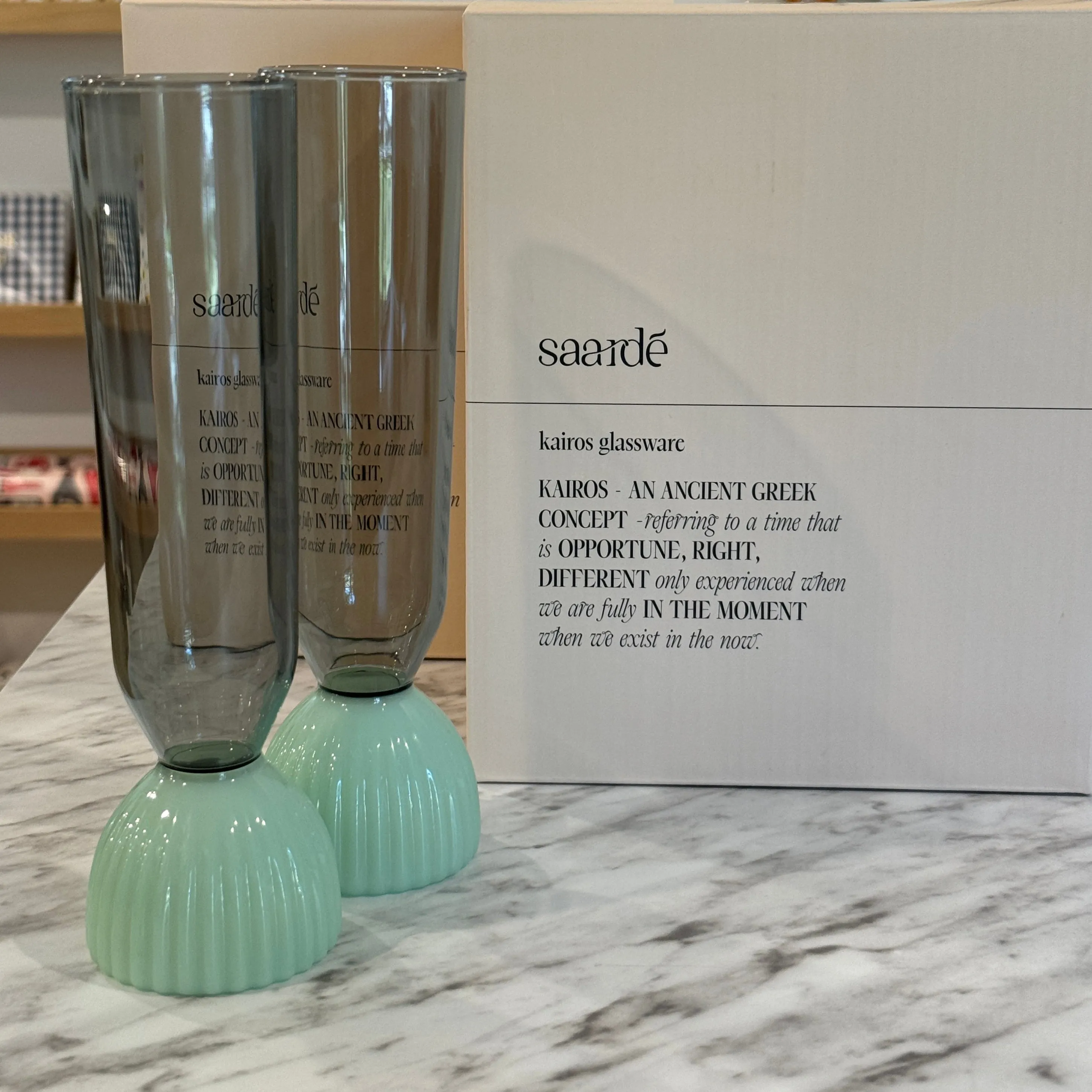 Jade Kairos Champagne Flute | Set of 2