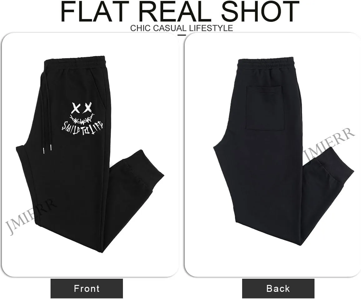 JMIERR Mens Sweatpants Tapered Gym Running Workout Pants Athletic Drawstring Joggers with Pockets
