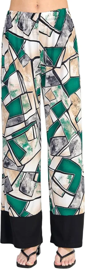Jostar Women's Casual Flared Pants - Elastic Waist Flare Leg Soft Lounge Trouser