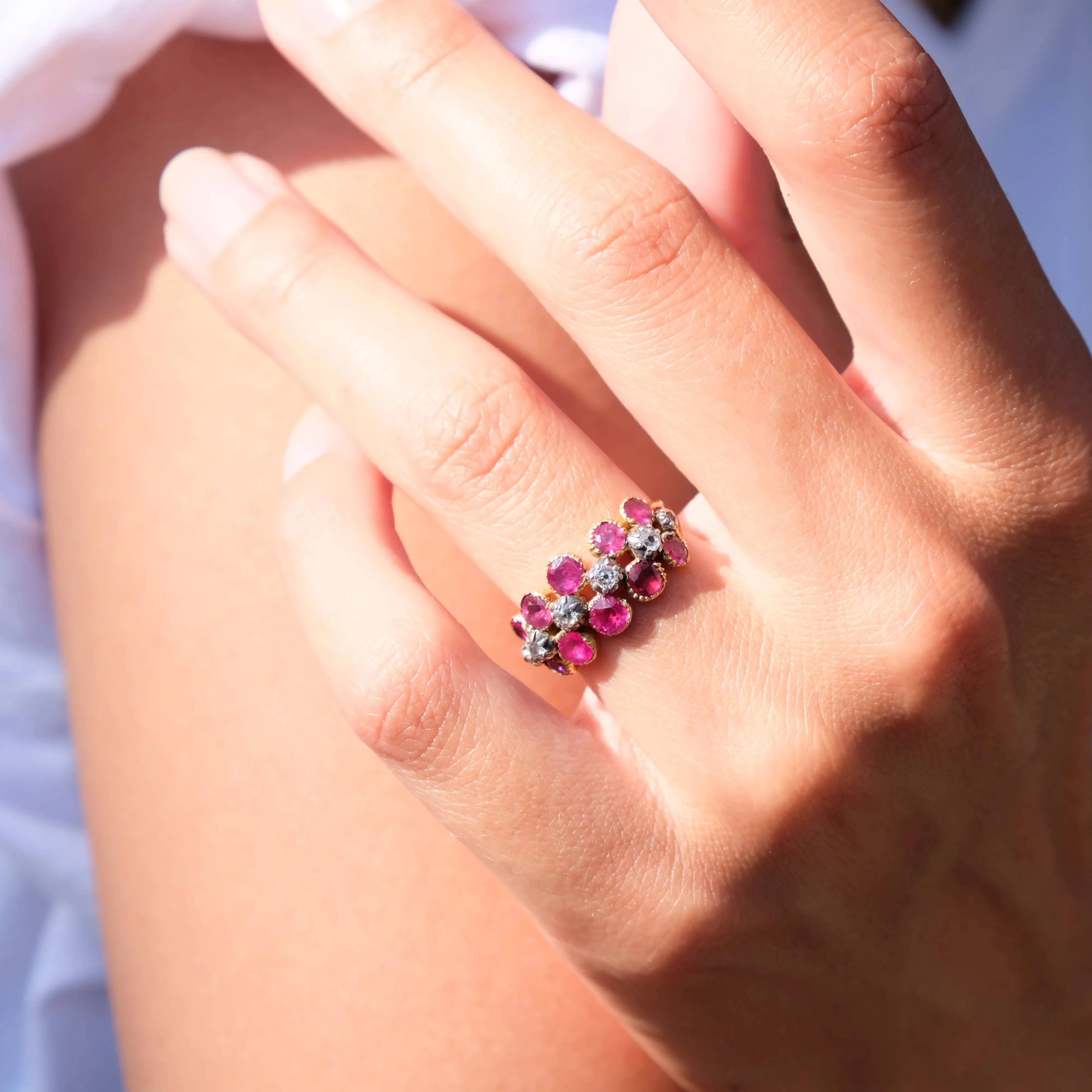 July ruby and diamond ring