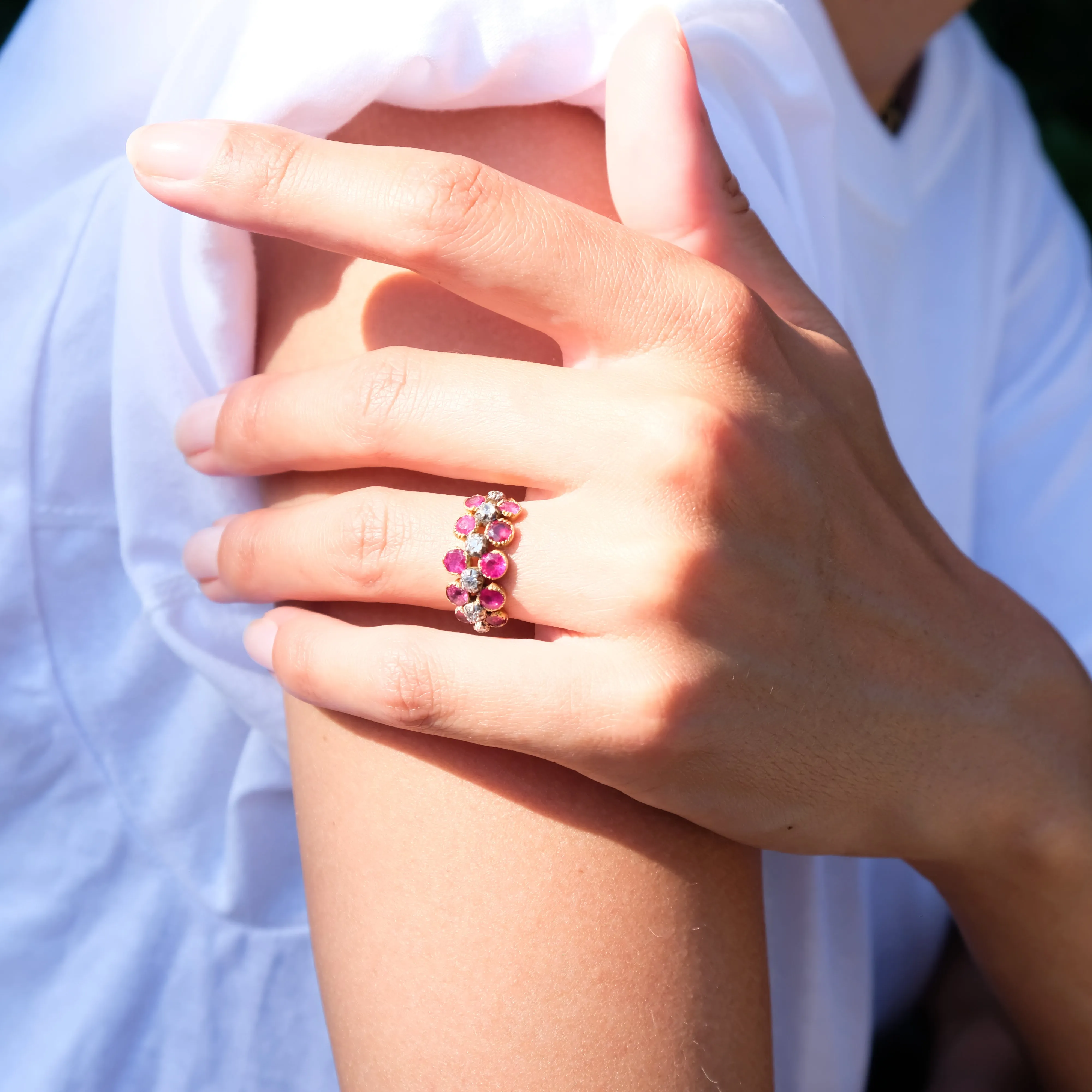 July ruby and diamond ring