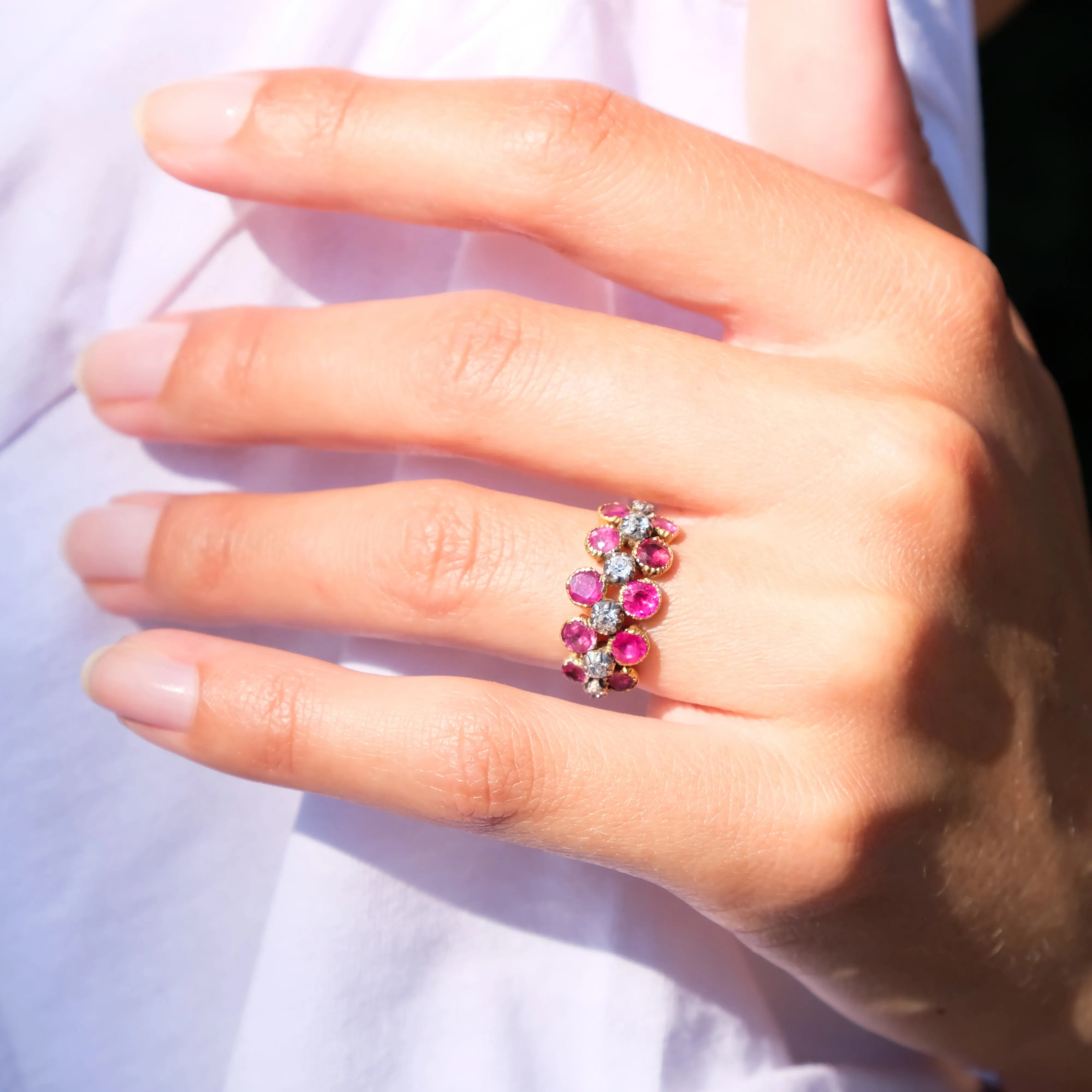 July ruby and diamond ring