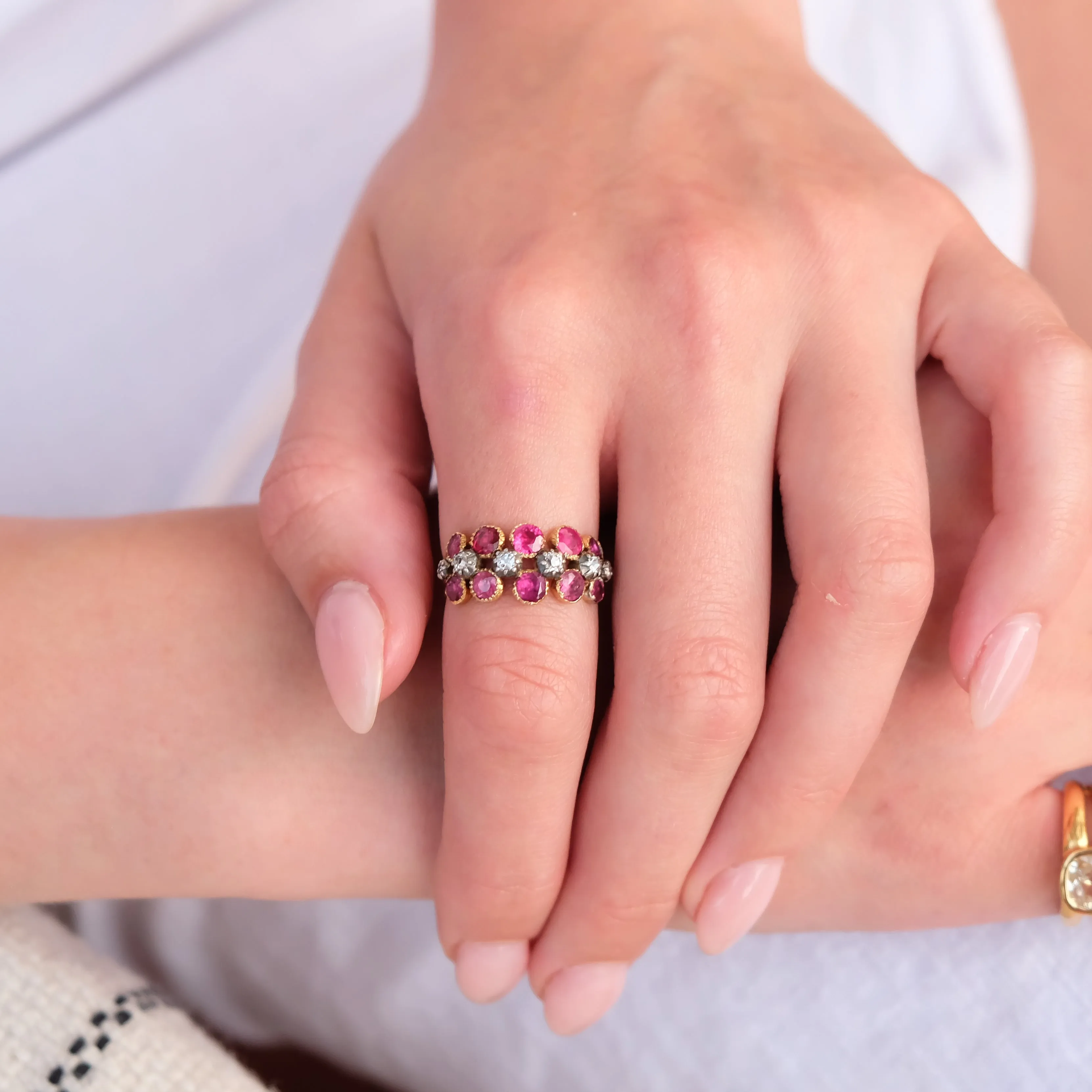July ruby and diamond ring