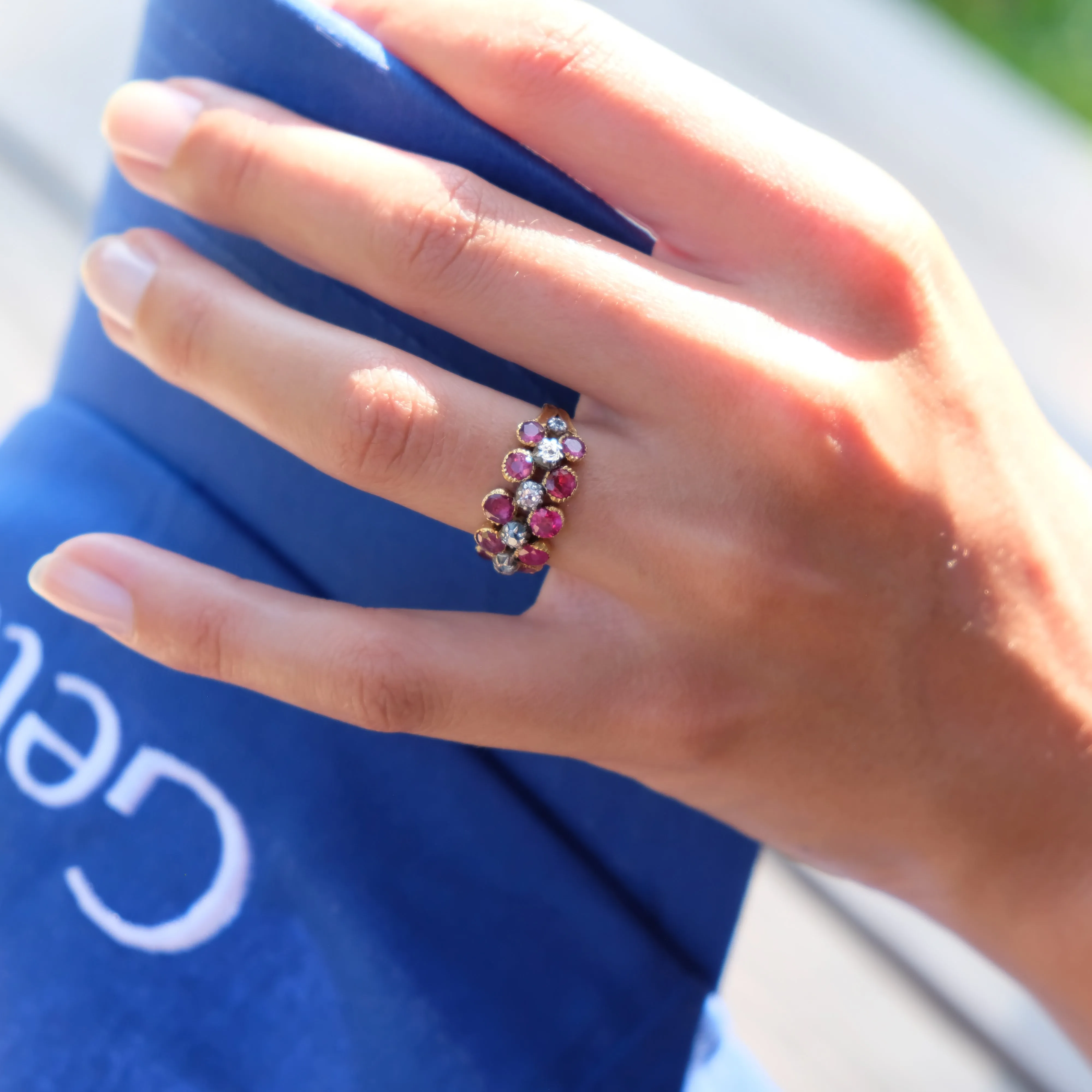 July ruby and diamond ring