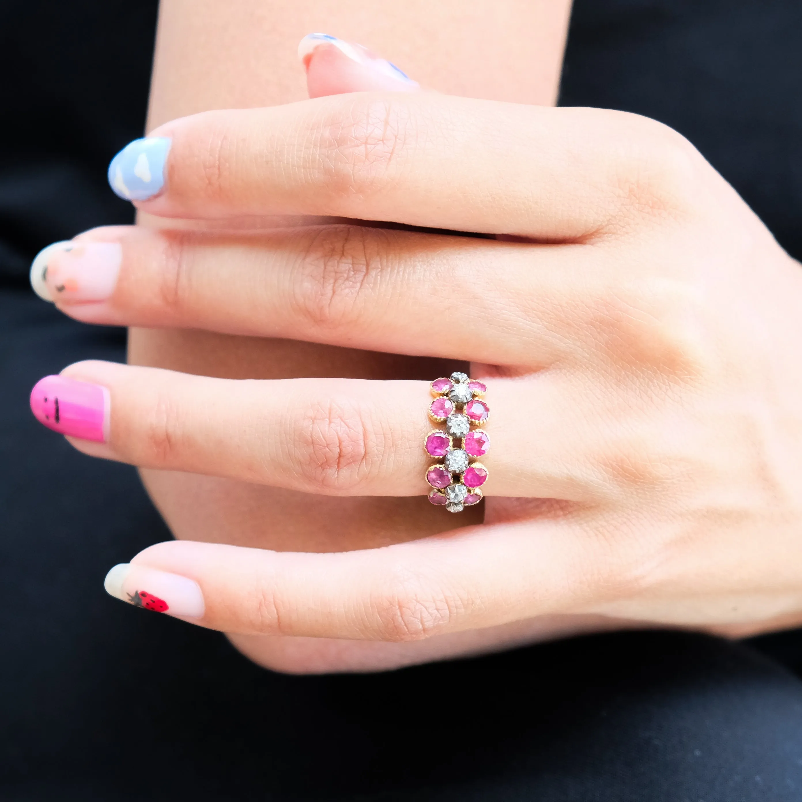 July ruby and diamond ring