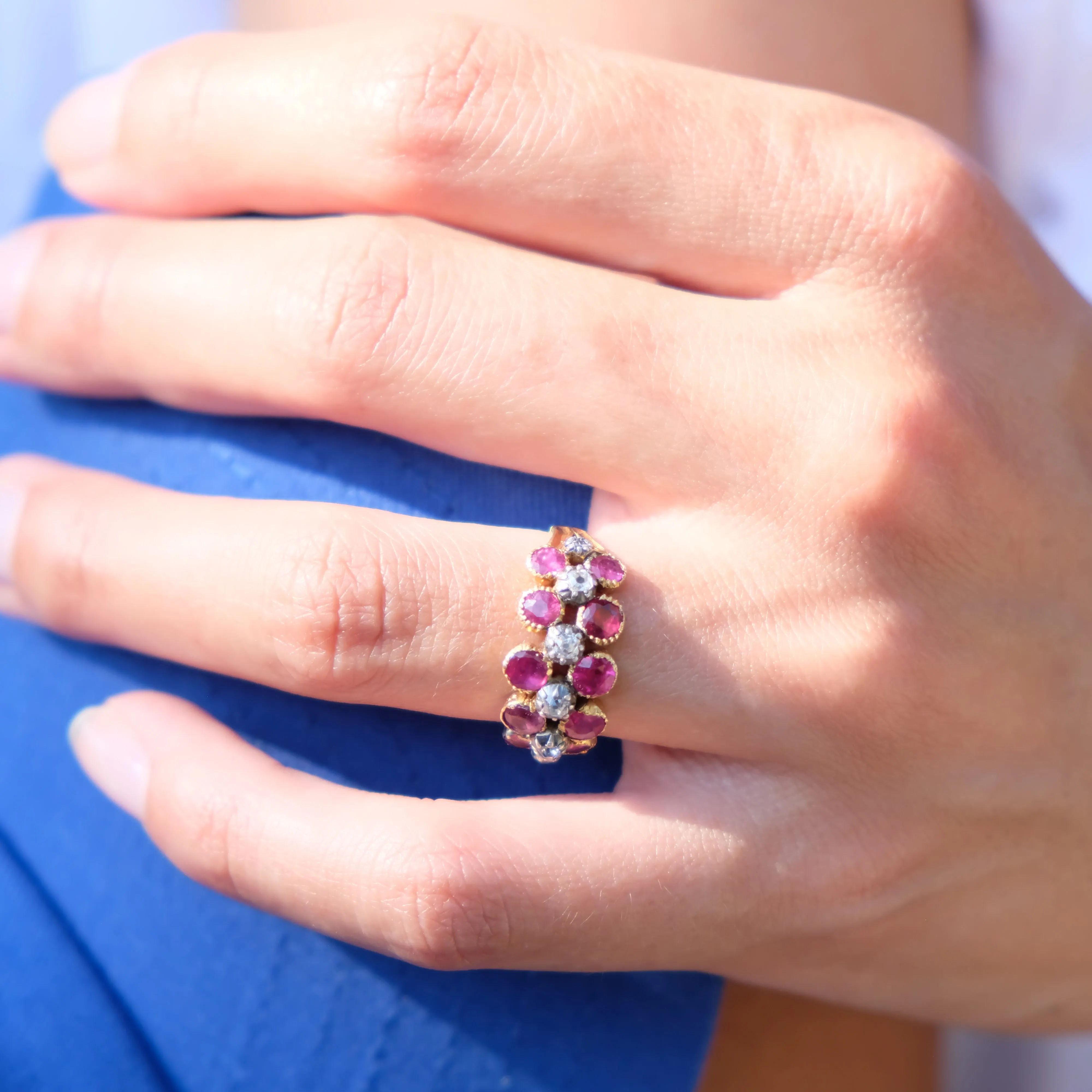 July ruby and diamond ring