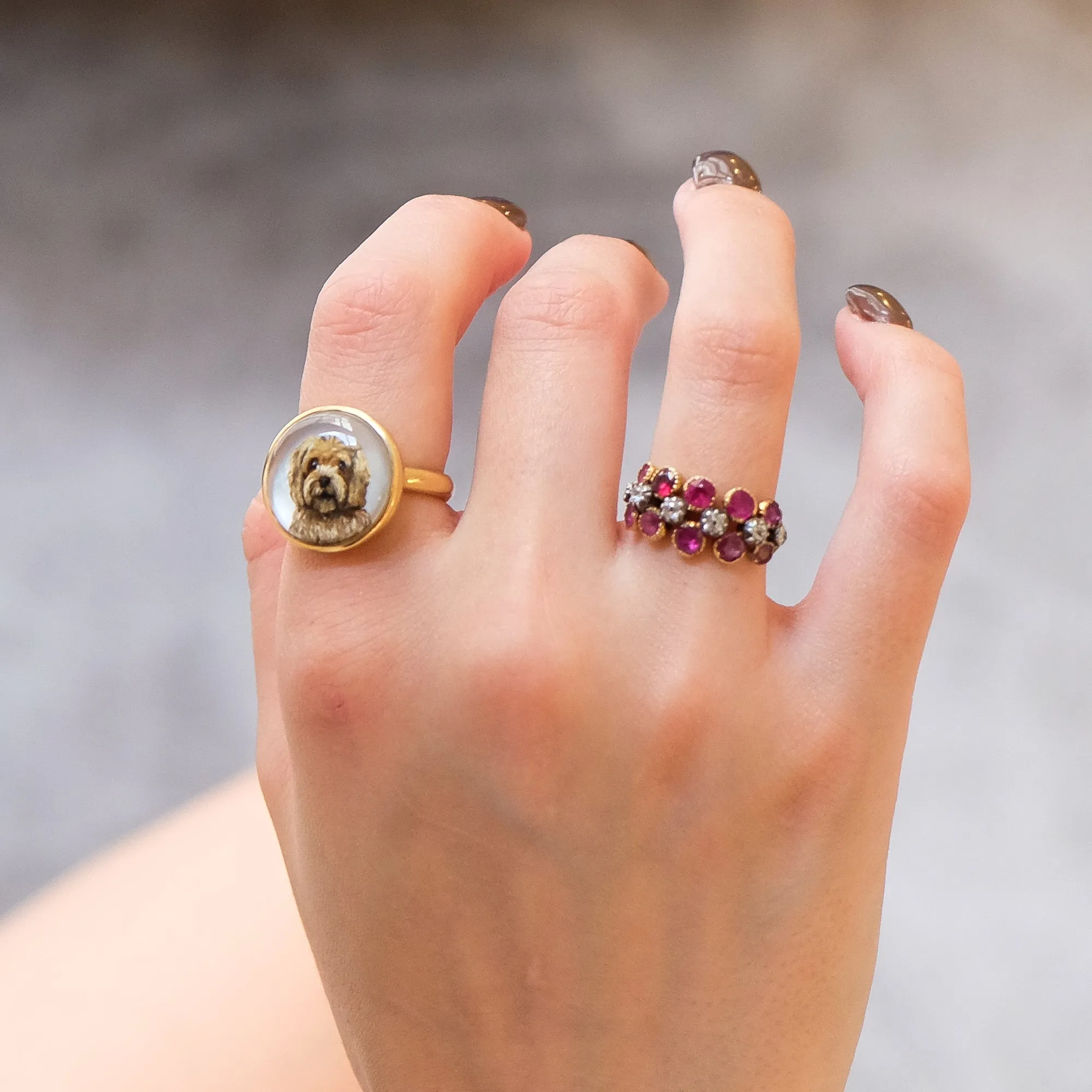 July ruby and diamond ring
