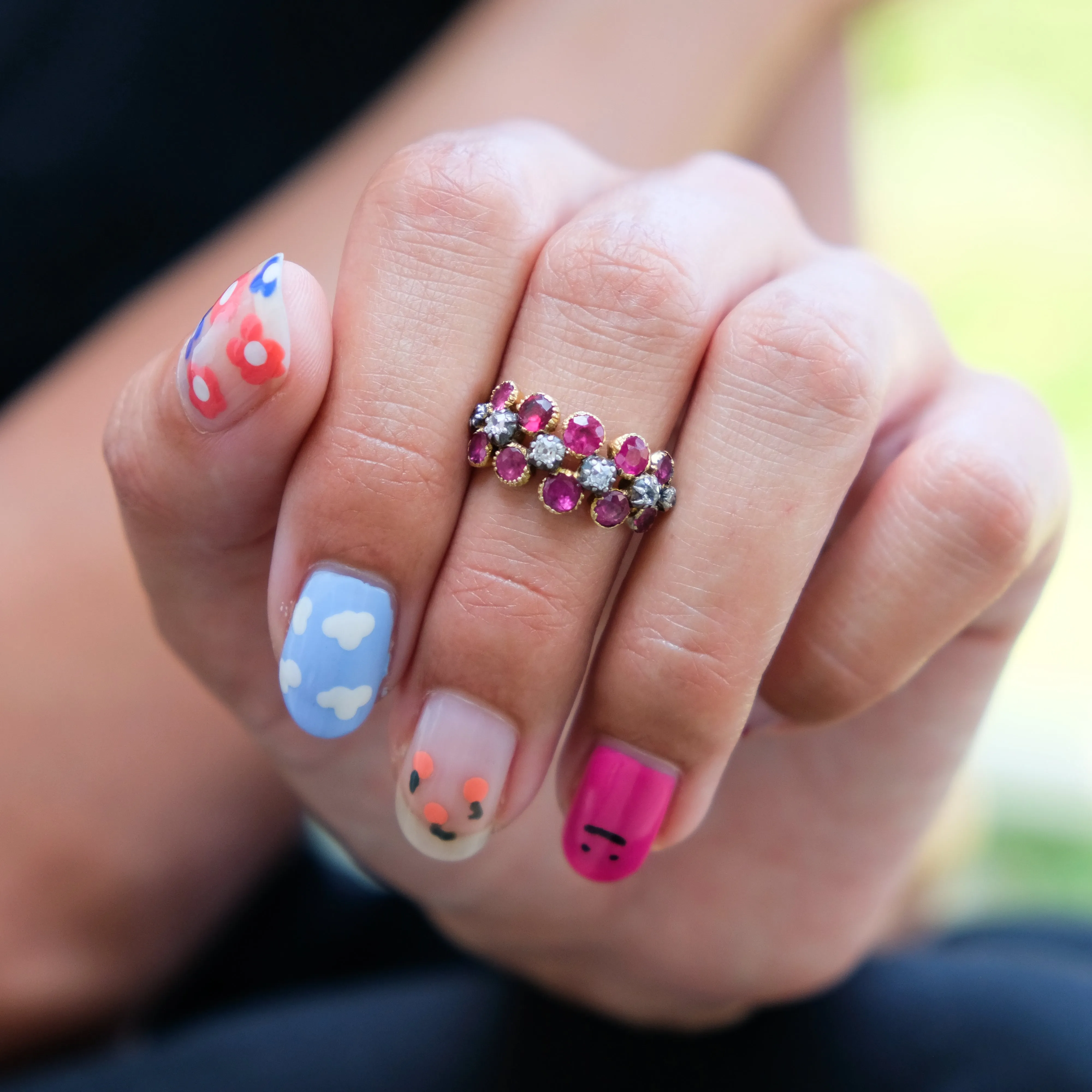 July ruby and diamond ring