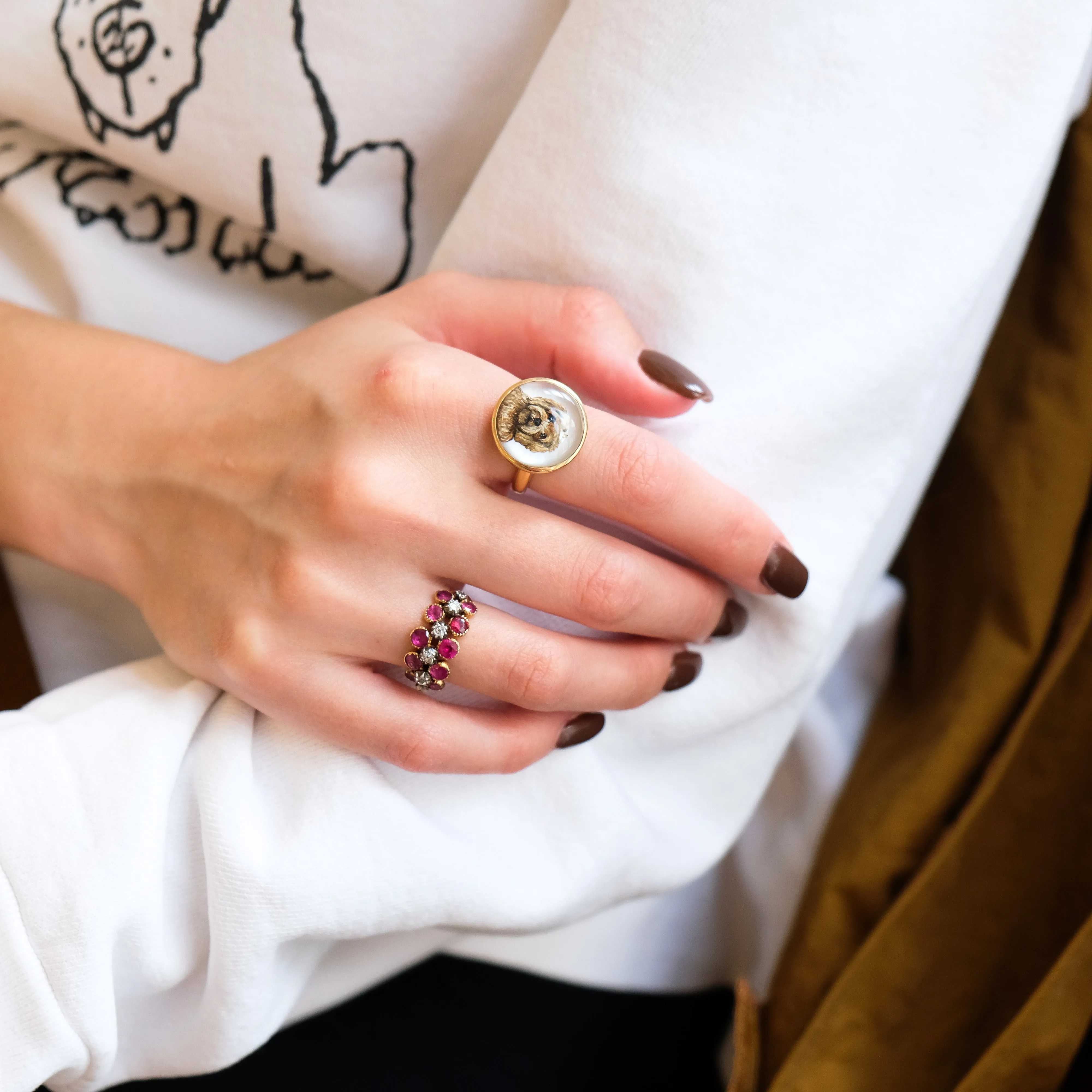 July ruby and diamond ring