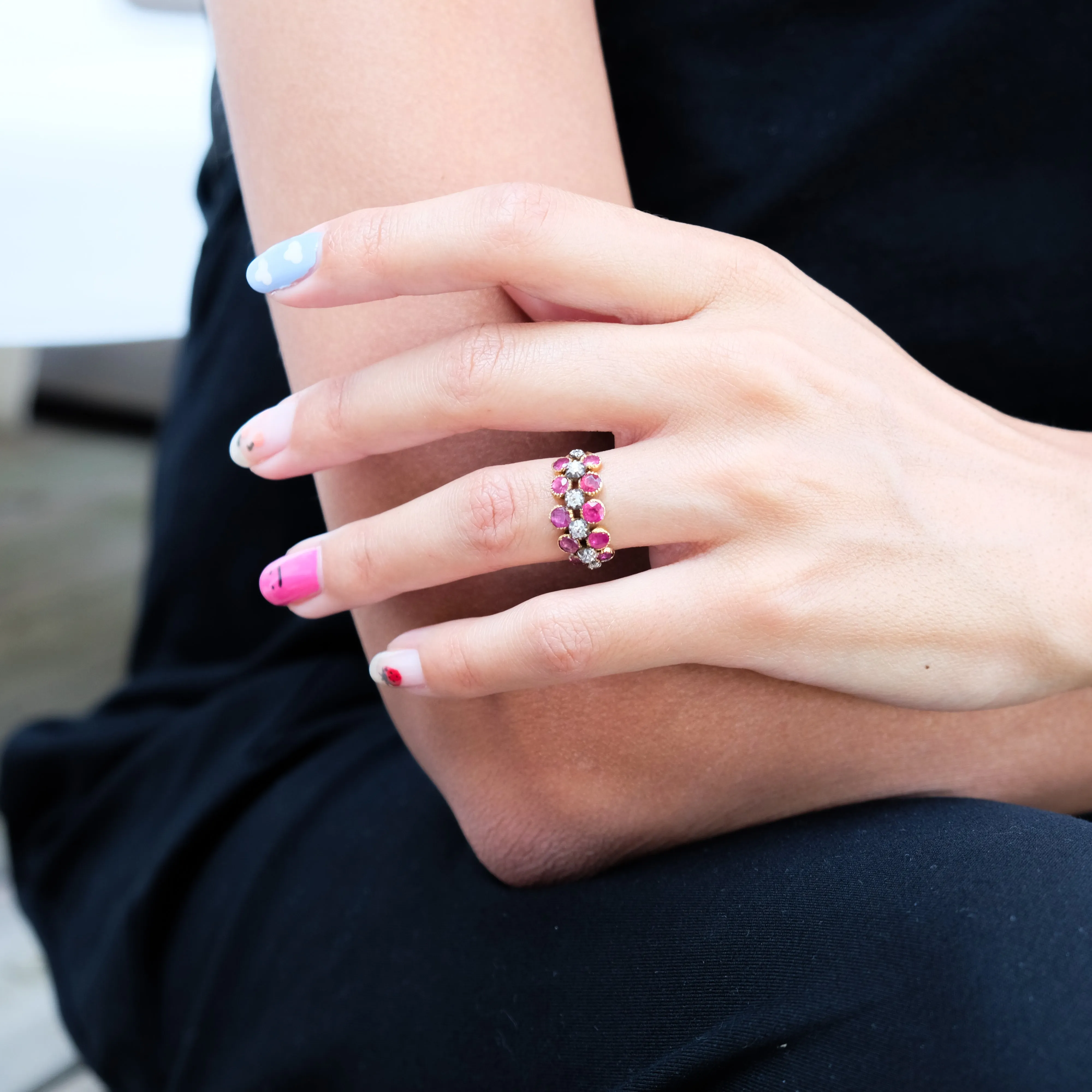 July ruby and diamond ring