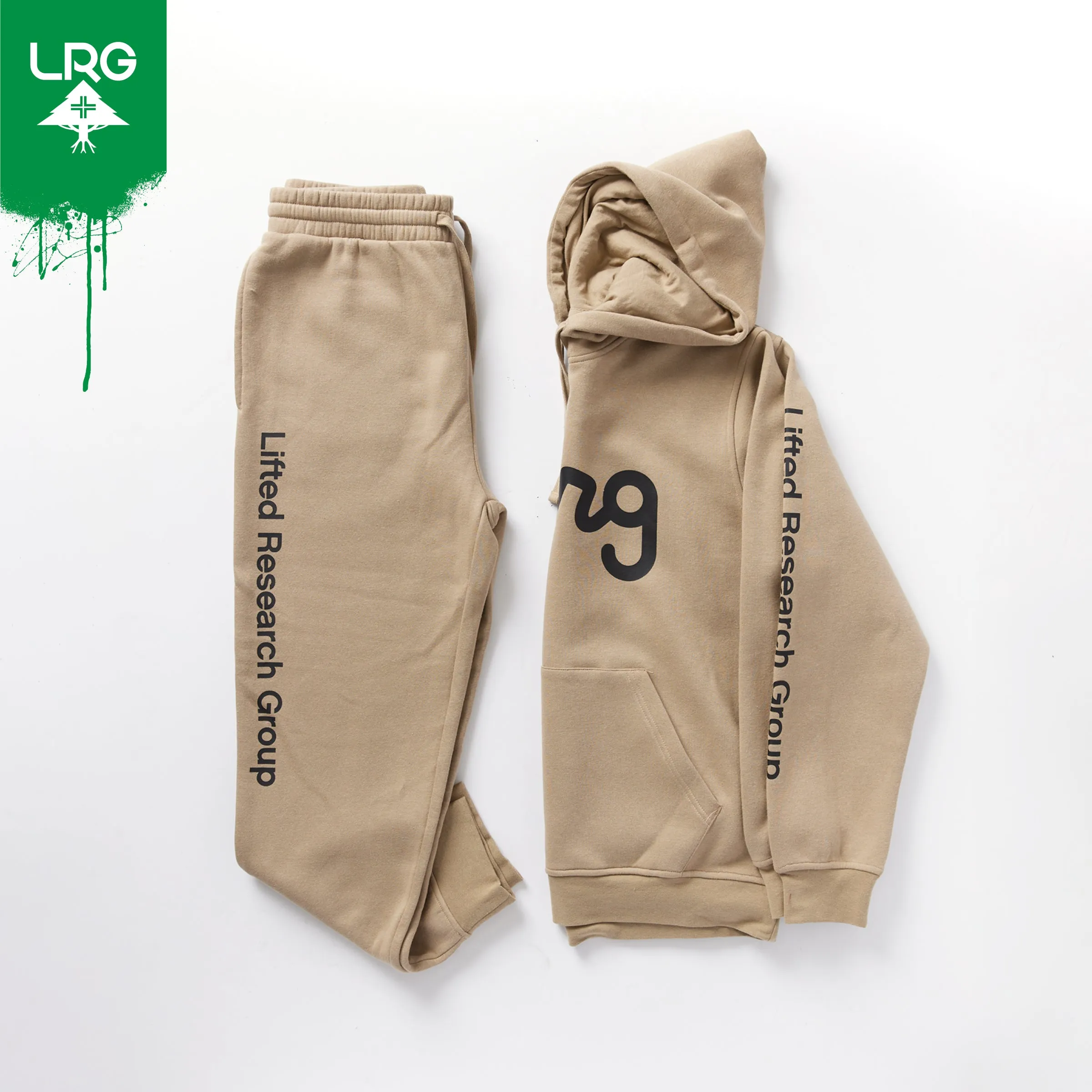 LIFTED SCRIPT JOGGER SWEATPANTS - KHAKI