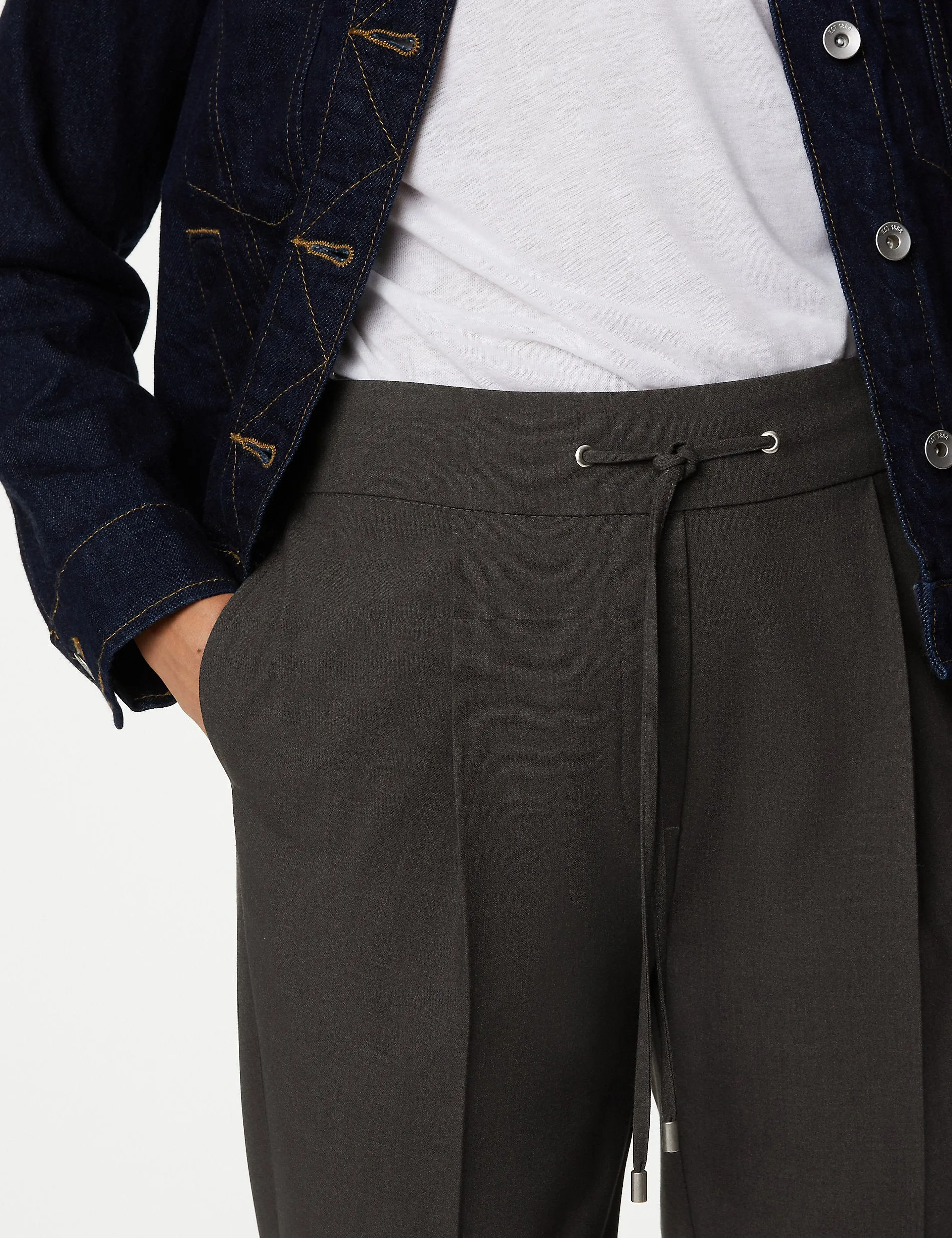 Marks & Spencer Grazer Drawstring Tapered Ankle Pants