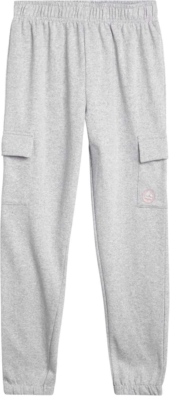 RBX Boys Sweatpants - 2 Pack Performance Fleece Basic Joggers, Athletic Track Pants for Boys with Elastic Waistband (8-16)