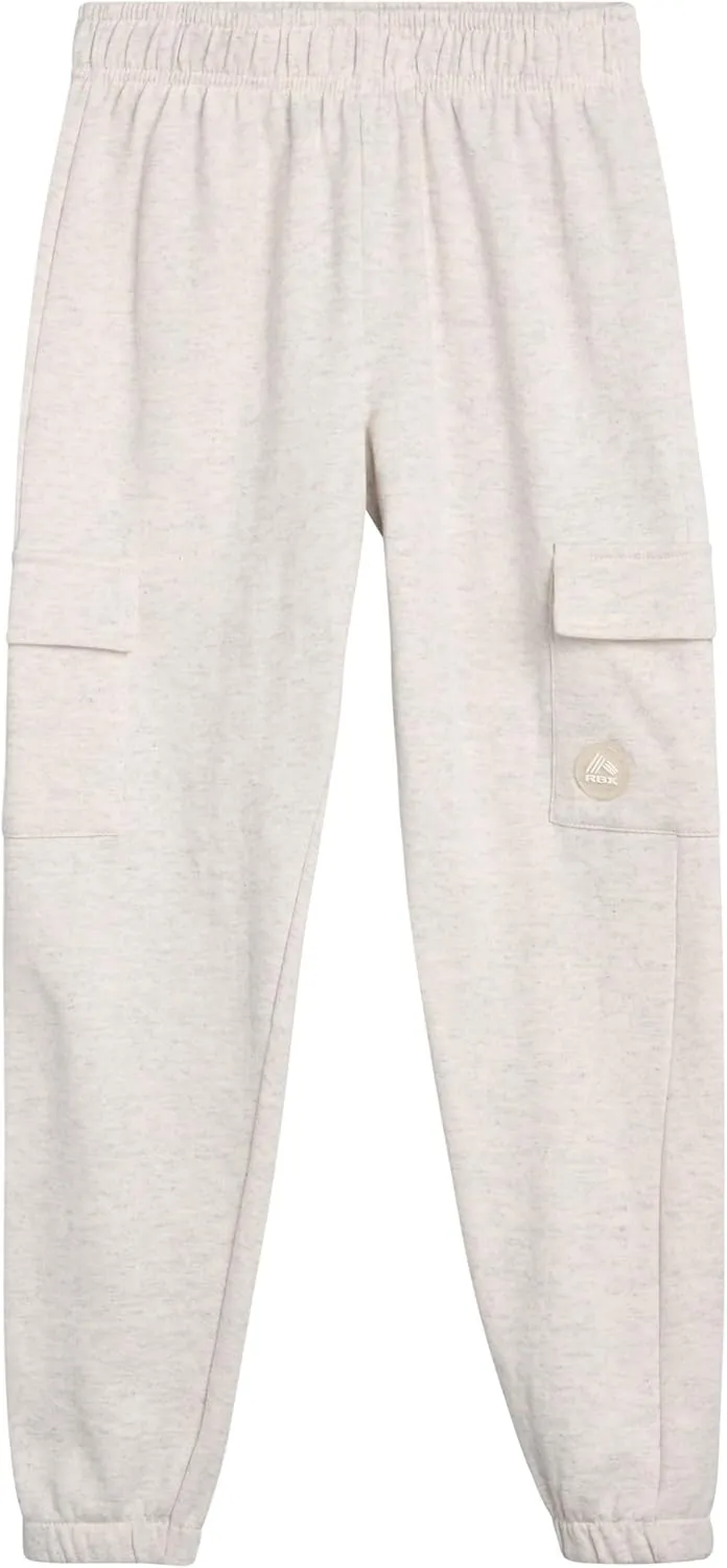 RBX Boys Sweatpants - 2 Pack Performance Fleece Basic Joggers, Athletic Track Pants for Boys with Elastic Waistband (8-16)