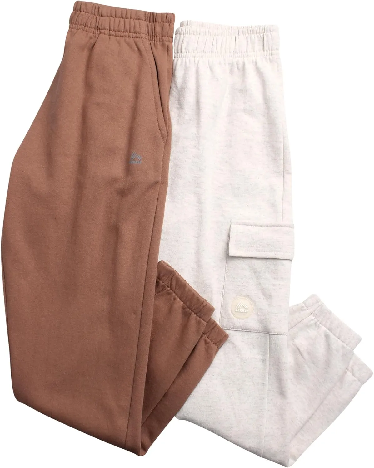 RBX Boys Sweatpants - 2 Pack Performance Fleece Basic Joggers, Athletic Track Pants for Boys with Elastic Waistband (8-16)