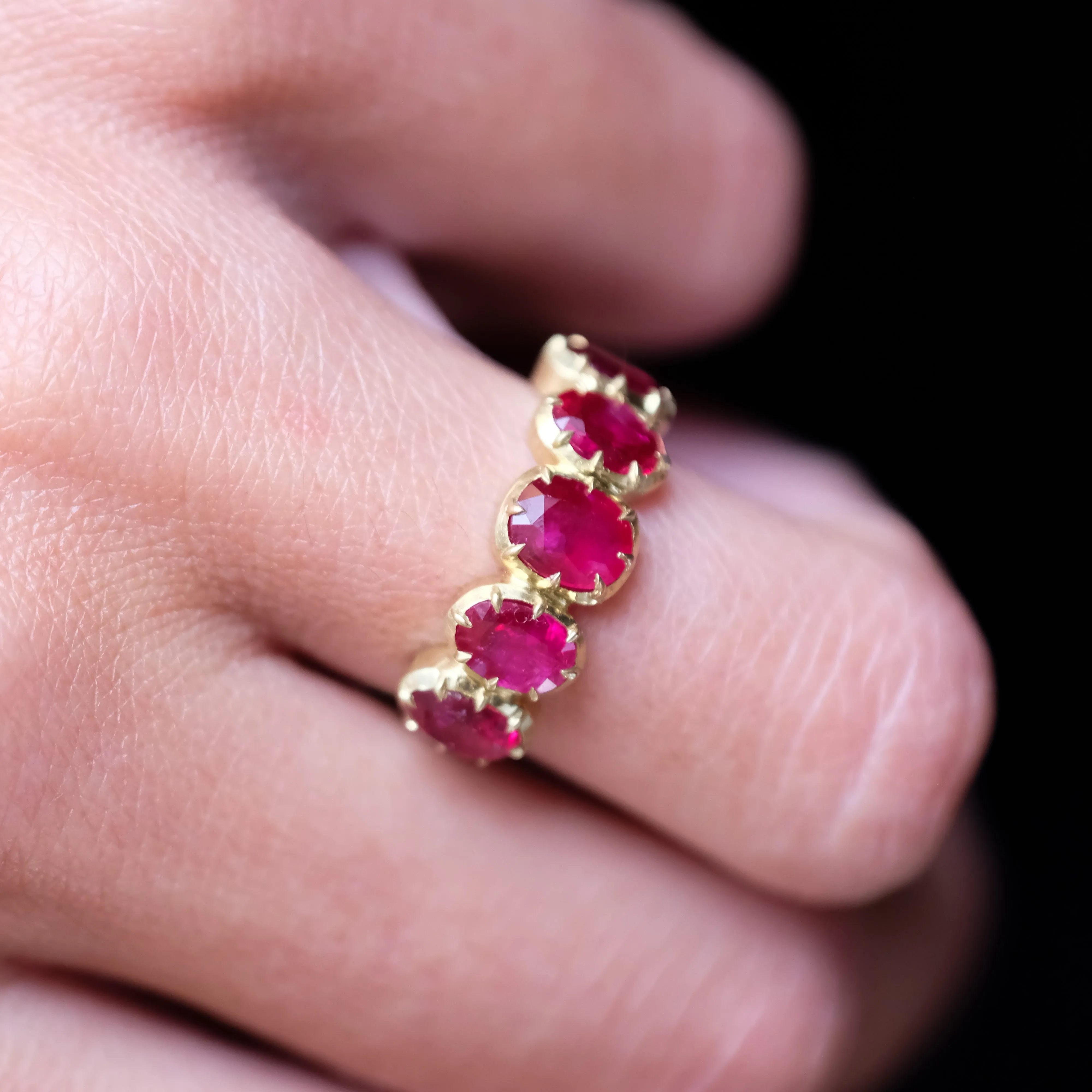 Riley Burma ruby collet ring
