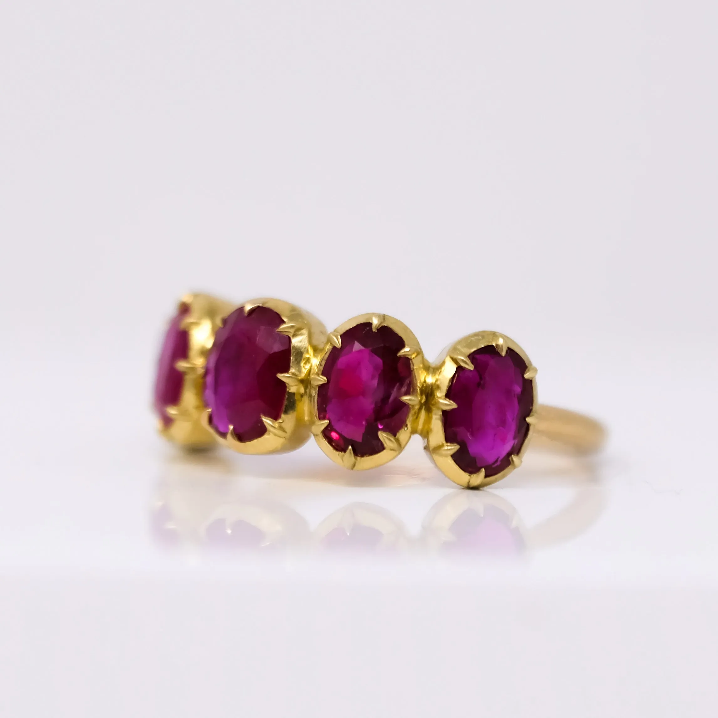 Riley Burma ruby collet ring