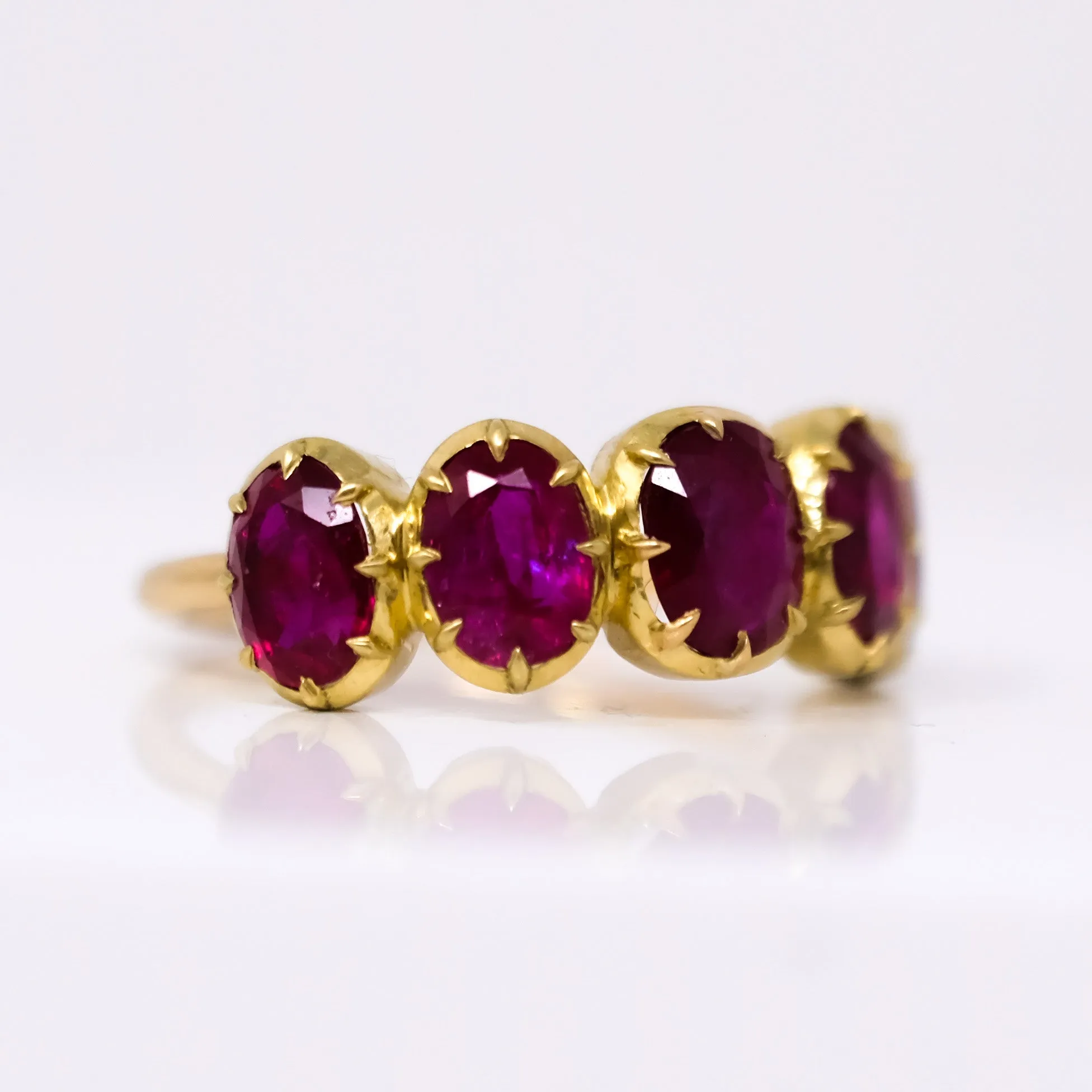 Riley Burma ruby collet ring