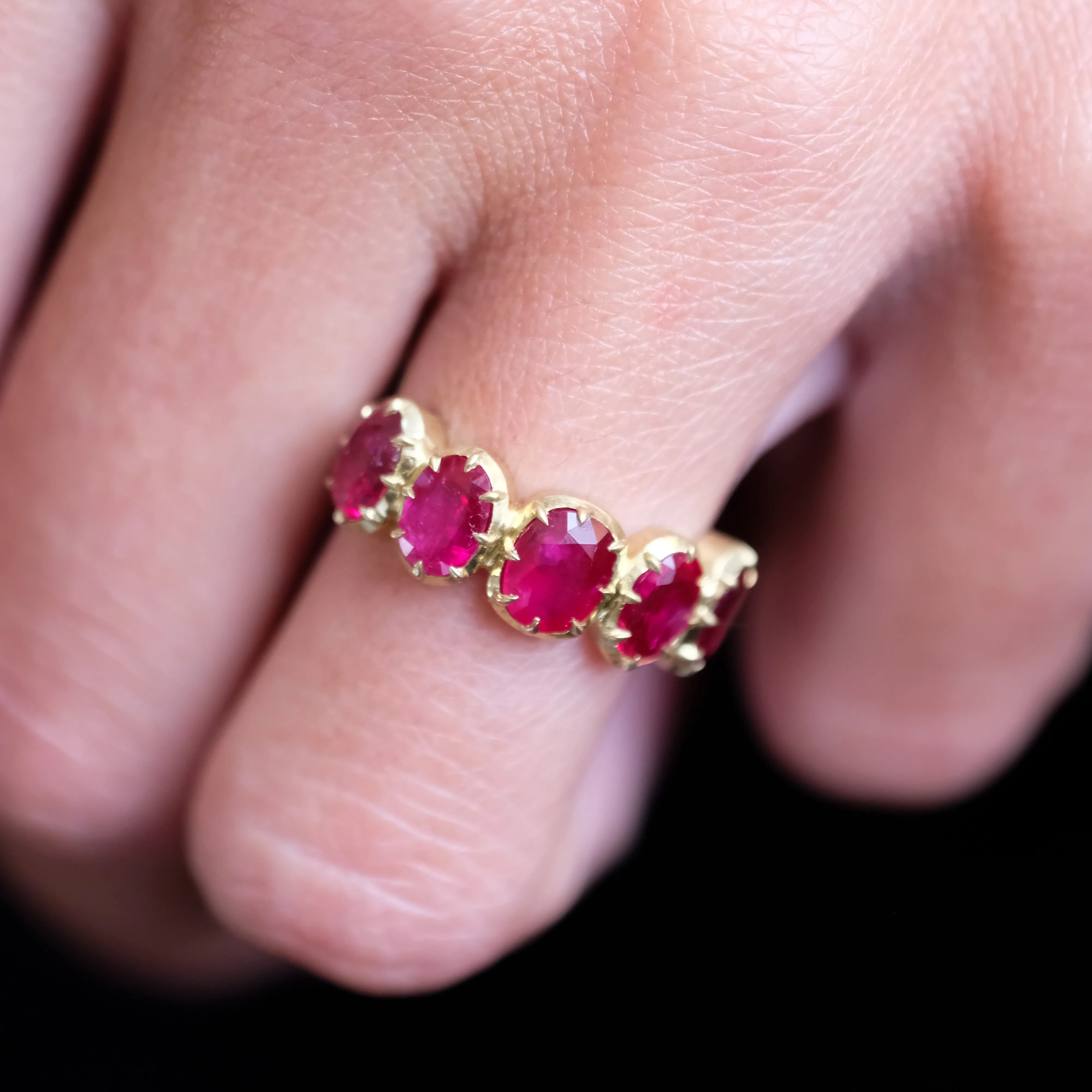 Riley Burma ruby collet ring