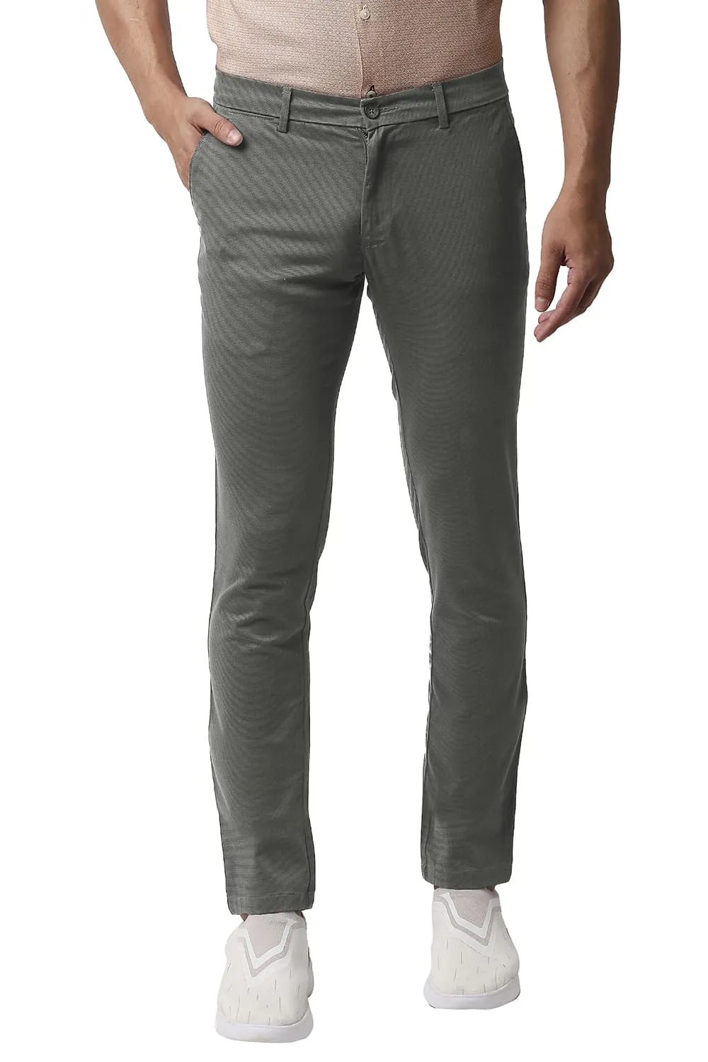 Skinny Fit Stretch Printed Trousers