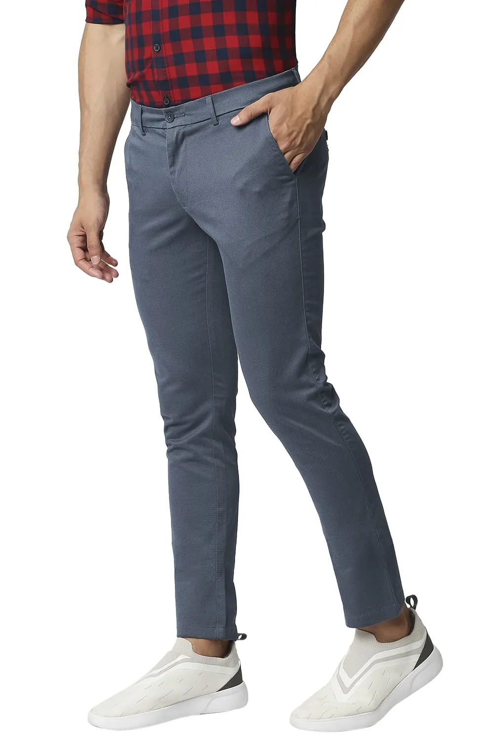 Skinny Fit Stretch Printed Trousers