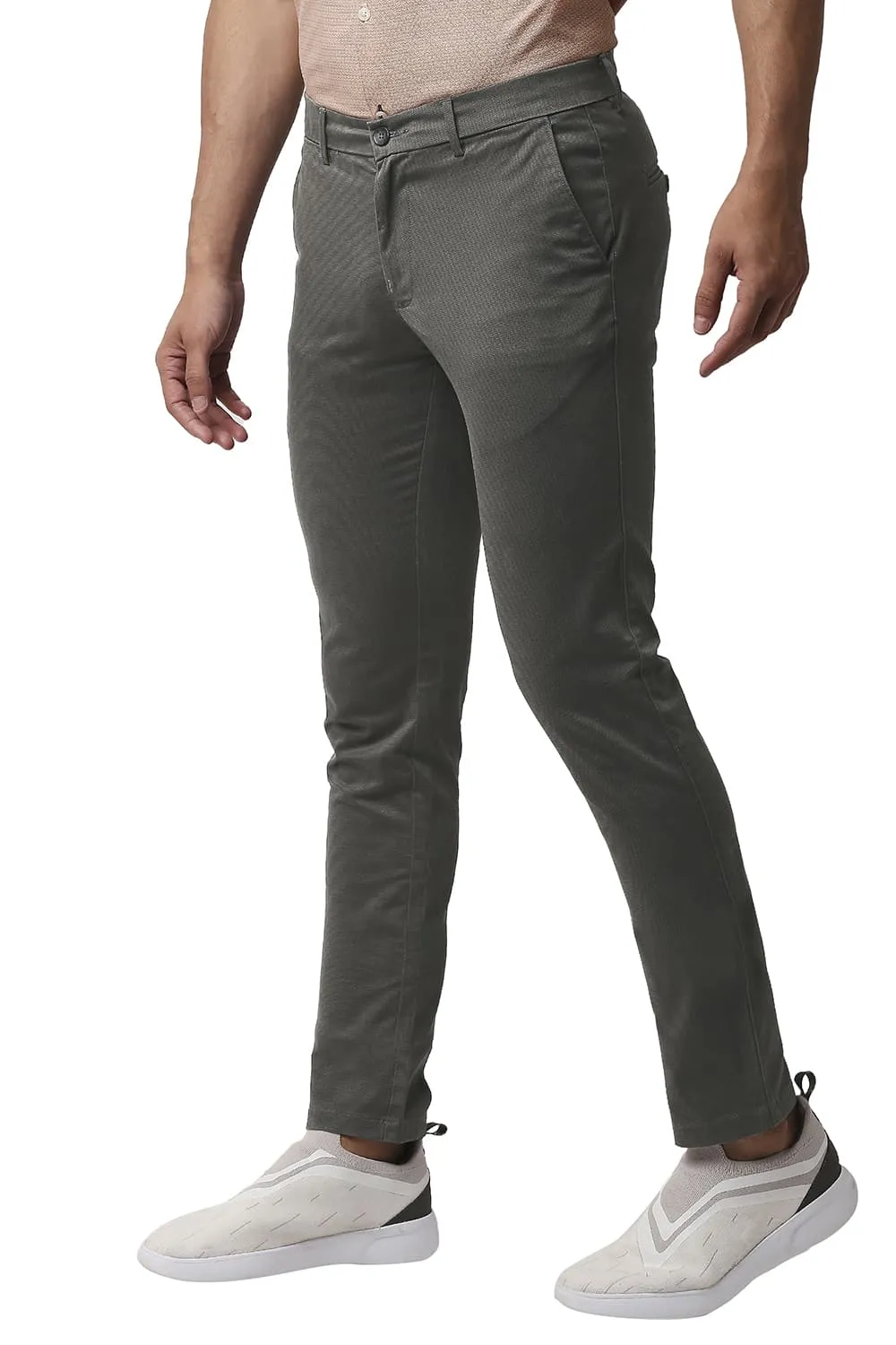 Skinny Fit Stretch Printed Trousers