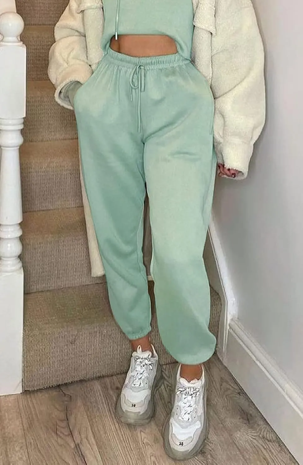 Waitfairy Sweatpants Women - Joggers for Women High Waist Baggy Sweat Pants for Womens Joggers with Pockets