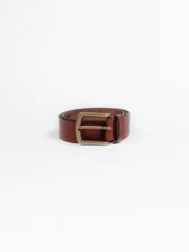 Wide Leather Belt - Tan